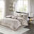 King Chenille Luxury - Taupe 7 Piece Bedding Bed