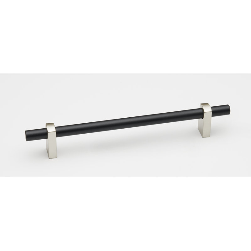 Poignée lisse Vita Bella, Nickel mat / noir mat, 6"