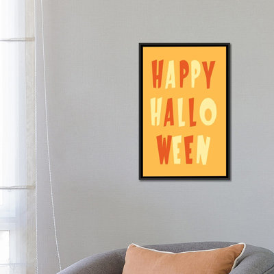 « happy halloween », art textuel sur toile tendue