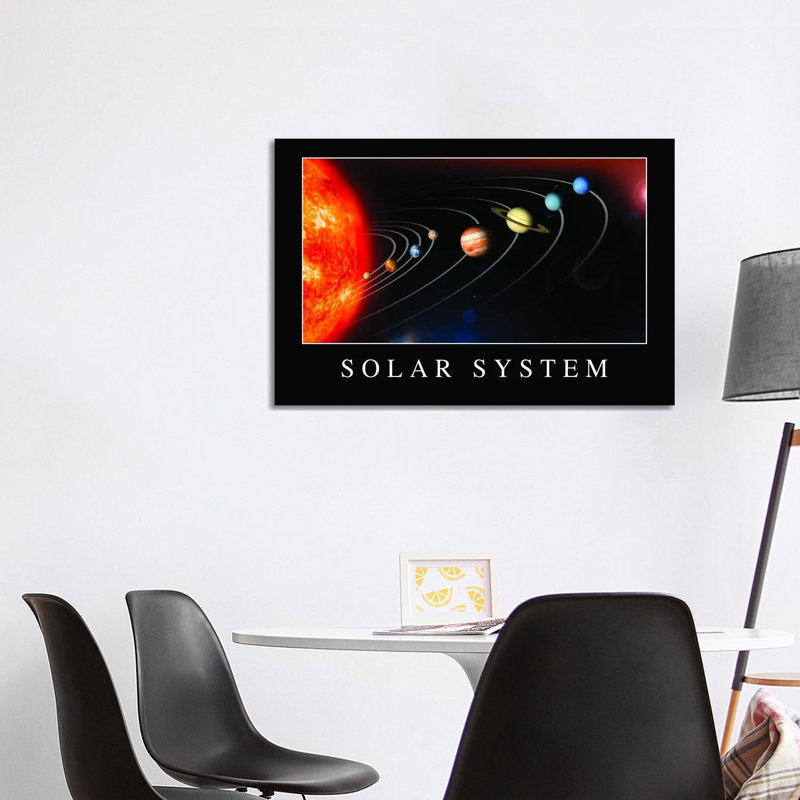 Solar System Poster by Stocktrek Images - Wrapped Canvas Print, 101.6 cm H x 66.04 cm W x 1.91 cm D