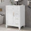 Meuble-lavabo de 24 po avec lavabo, meuble-lavabo avec tiroir rabattable, 3 tiroirs, 2 portes à fermeture en douceur, bois massif et panneau de fibres à densité moyenne, quincaillerie dorée élégante-673999405-699068485-700940223
