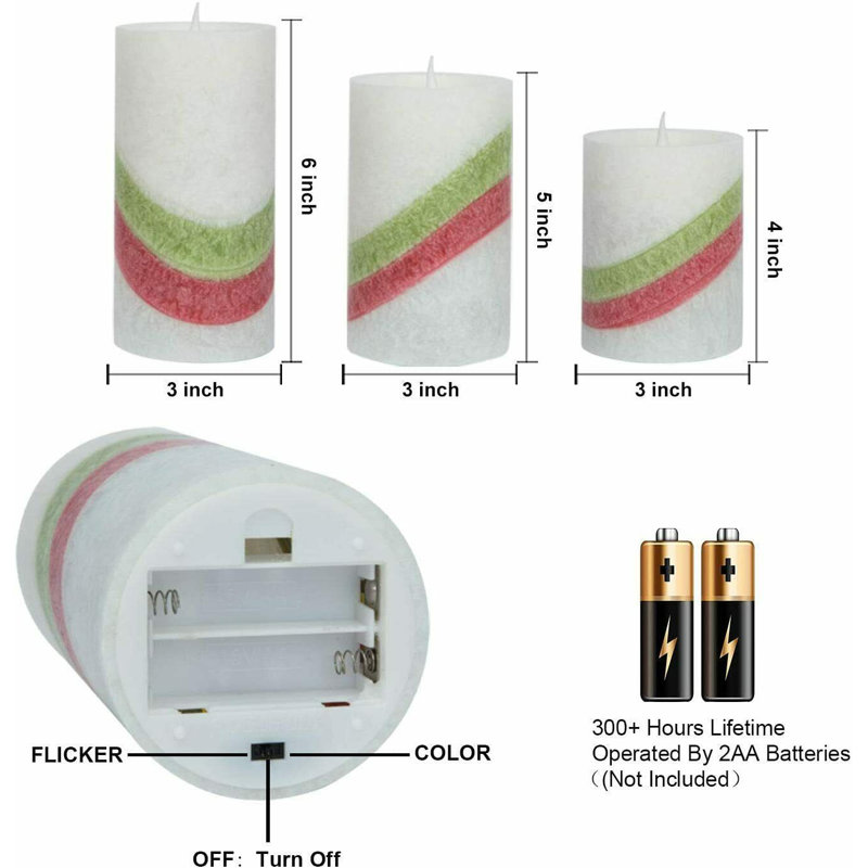 Unscented Flameless Pillar Candle