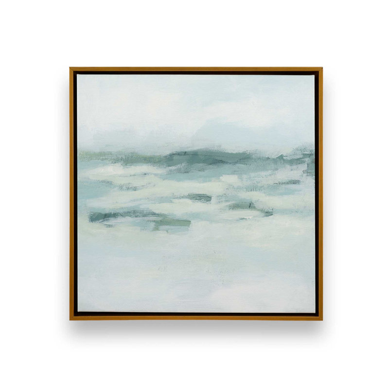 «Gentle Aqua Ocean I», Or poli, H 12,75 po x l 12,75 po