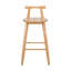 Tabouret en bois d'hévéa, ensemble de 2