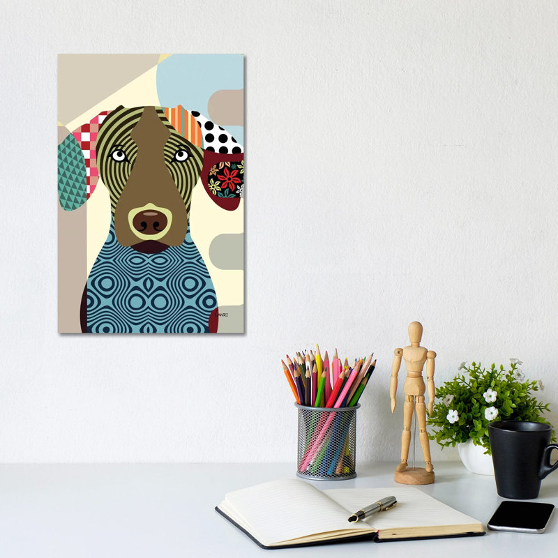 Vizsla - Wrapped Canvas Print, 20.32 cm H x 30.48 cm W