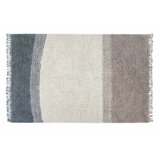 Free Your Soul Wool Striped Area Rug in White/Gray