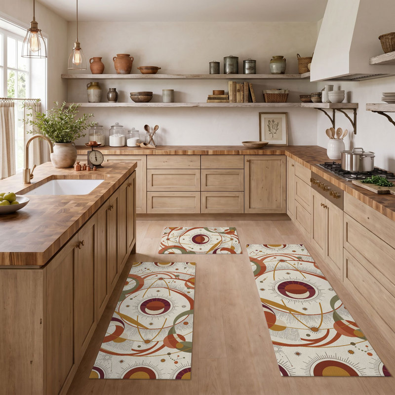 Tapis de cuisine lavables antidérapants Abstract Swirls