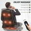 Chaise de bureau à 6 points de massage, chaise de bureau avec télécommande, brun foncé-1360098094