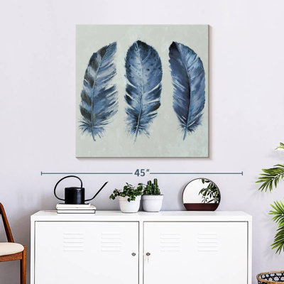 Kerner Indigo Blue Feathers II