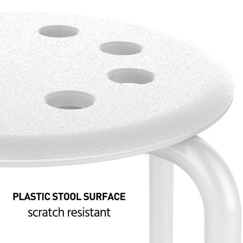 Tabouret d'appoint Janeen, Blanc
