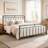 Brookhn Low Profile Open-Frame Metal Standard Bed with Headboard & Footboard-643707677
