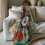 Harmonic Hues Hideout - couverture en sherpa de qualité supérieure 1 pièce - reproduction d'art luxueuse-96939157
