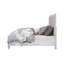 Lit grand classique Delightful en lin gris et antique rustique avec attrait-324352780