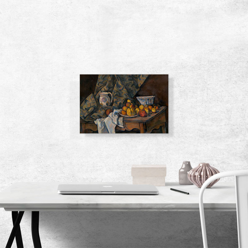 Nature morte aux pommes et aux pêche - Impression, H 12 po x l 18 po x P 1,5 po