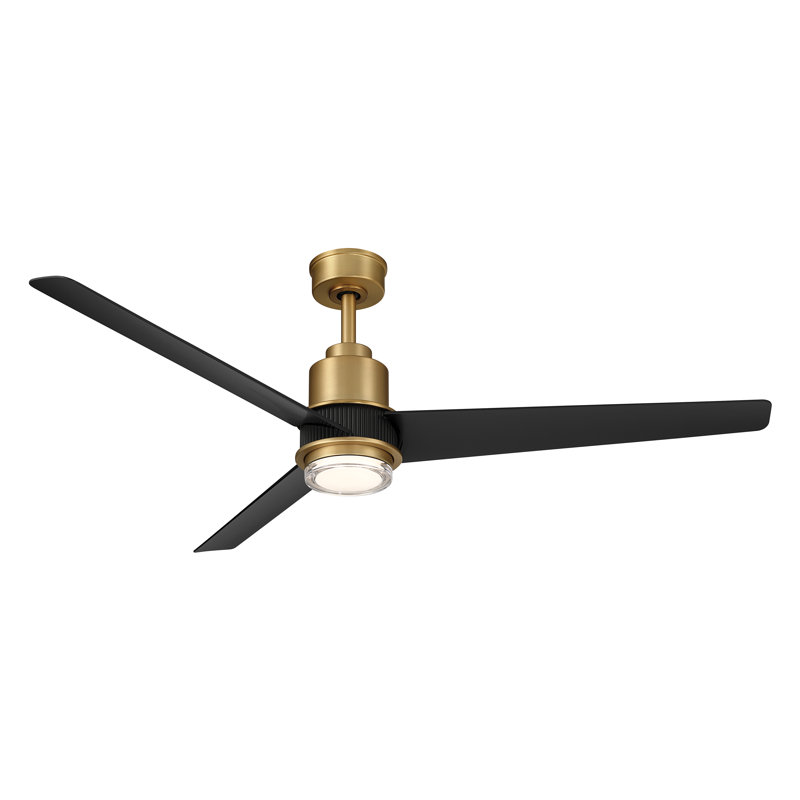 Ventilateur de plafond intelligent DEL 5CCT Nillson, F856L-Heritage Brass/Black