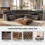 Ensemble de canapé inclinable 3 pièces, canapé de salon rembourré avec un design ergonomique, structure en bois massif pour le tissu rayé en velours côtelé maison