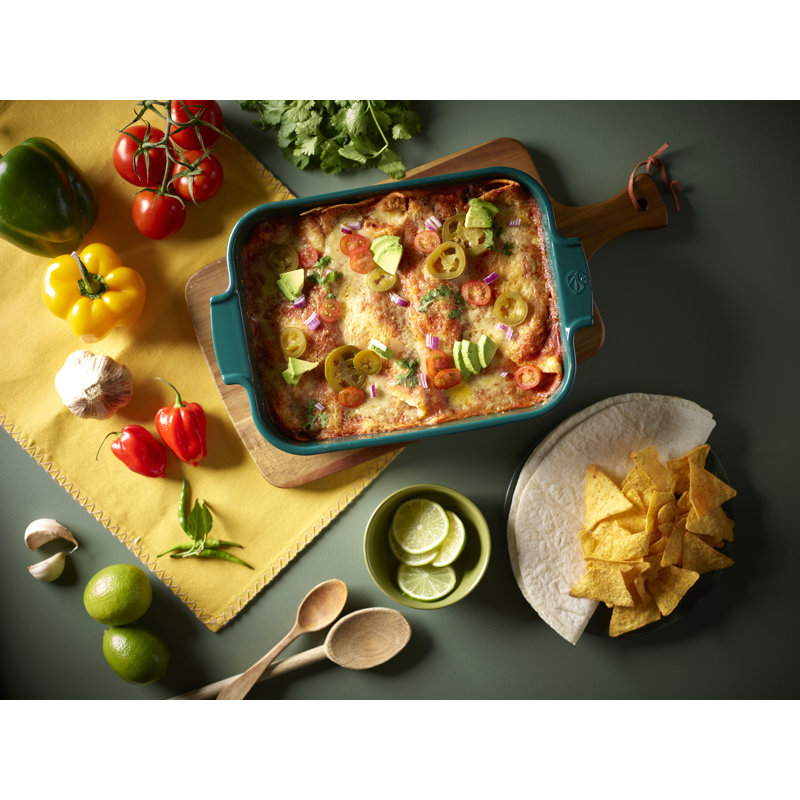 Peugeot Appolia Rectangular Ceramic Baking Dish, 3.62" H x 15.75" L x 11.22" W