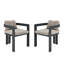 Ensemble de 2 chaises de patio d'extérieur en aluminium-603552751
