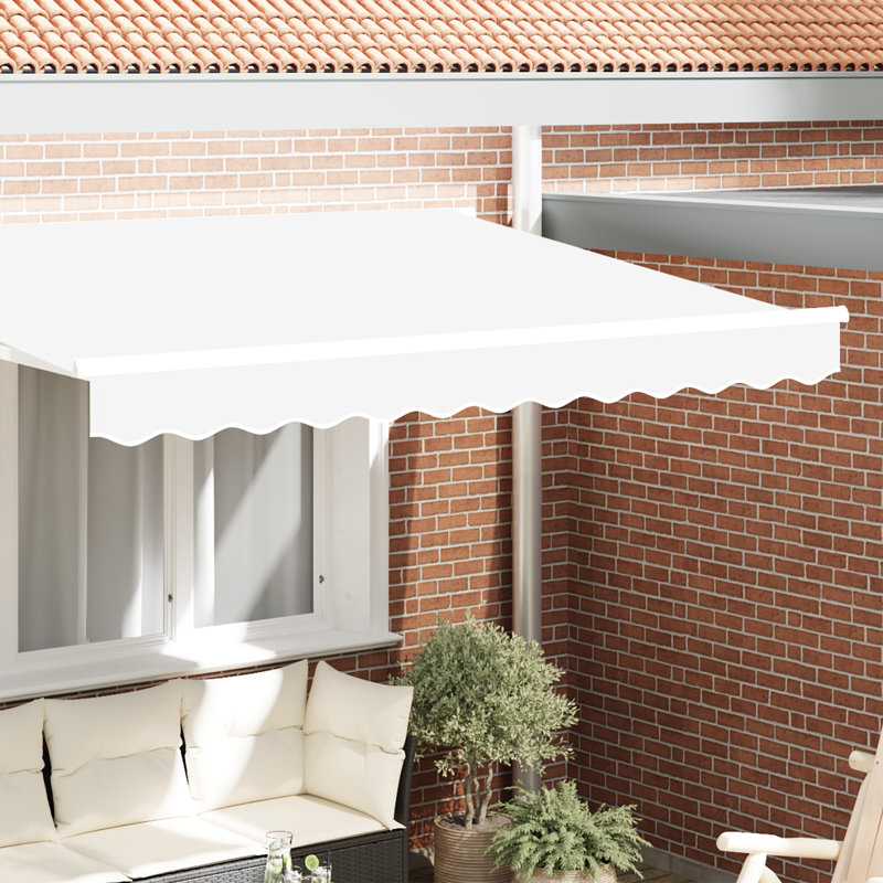 Breakwater Bay 20cm D Retractable Patio Awning, 230 cm W x 20 cm D, White