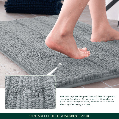 Chenault Soft Chenille Bathroom Rug