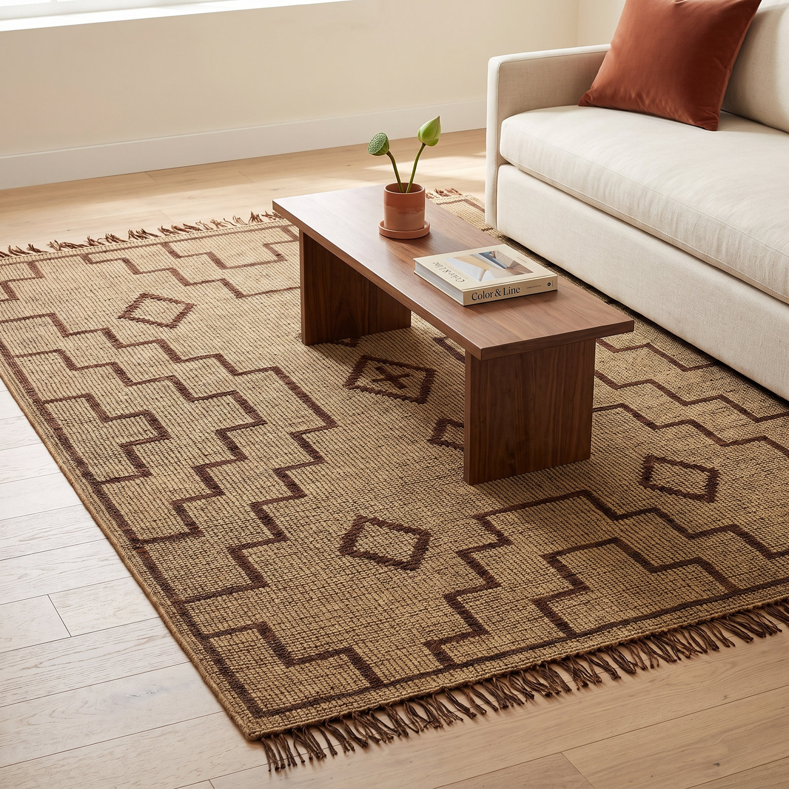 Alfi Hand-Woven Jute Rug, Rectangle 9' x 12'