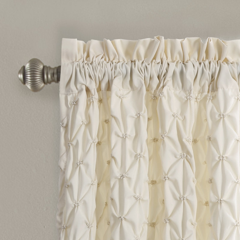 Panneaux de rideaux semi-transparents avec passe-tringle Bayview, Ivoire, l 54 po x L 84 po