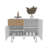Tori 39" Wide Console Table With Two Cabinets, One Drawer And Four Shelves, White - Natural Oak