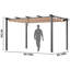 Pergola d'extérieur rétractable avec auvent en aluminium-106897484-106897478