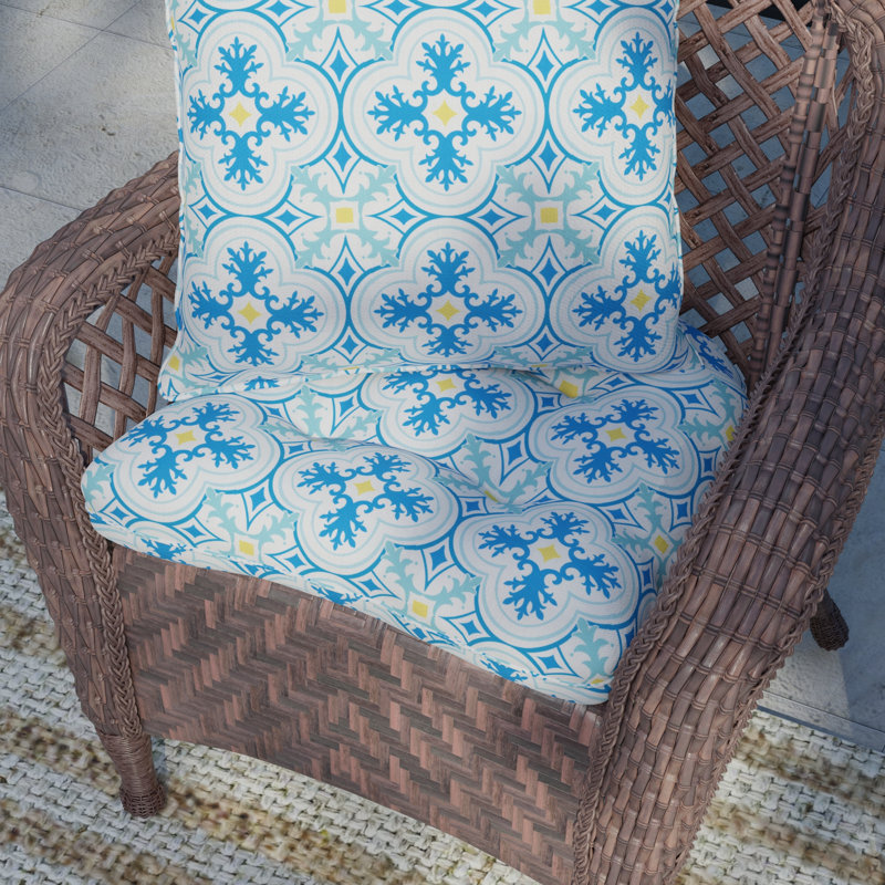 Ensemble de coussins 1 pièce Lillian Lillian, Carreau bleu clair