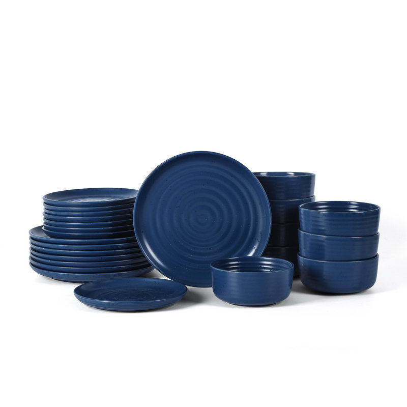 Service de vaisselle Earth & Clay, Bleu, 24