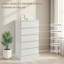 Commode 6 tiroirs pour chambre à coucher, commode moderne avec poignées dissimulées