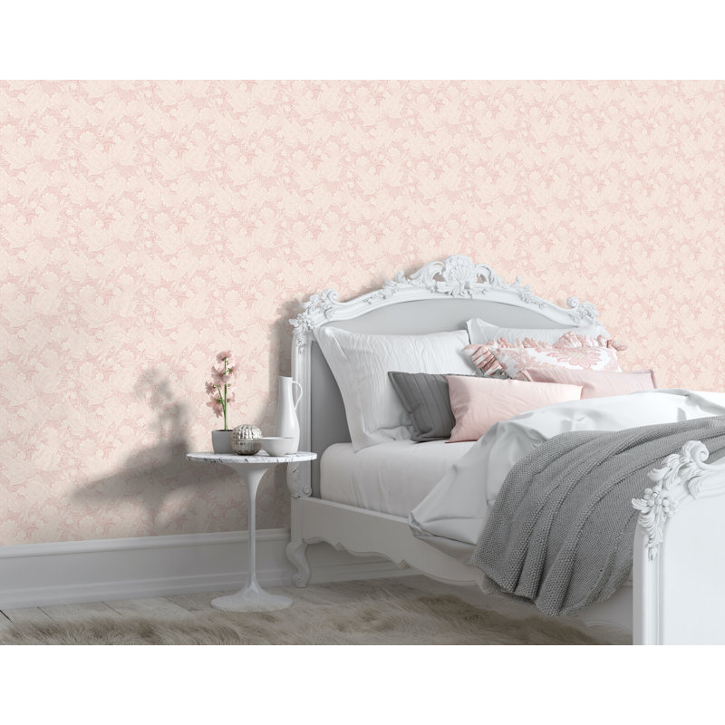 Hilla 10m x 50cm Matte Wallpaper Roll, Light Pink