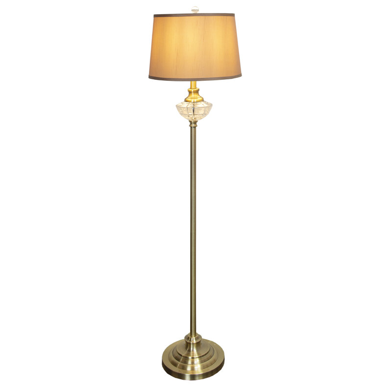 Emmaree Traditional Floor Lamp, Golden Antique Brass
