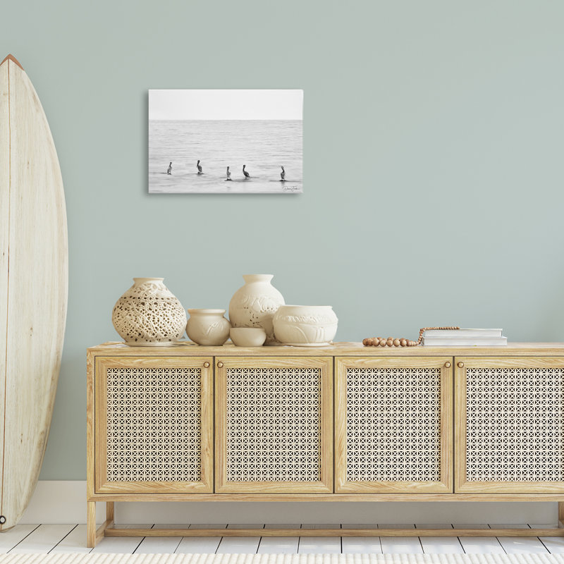 «Pelicans on Shore», art mural par Dennis Frates, H 16 po x l 24 po