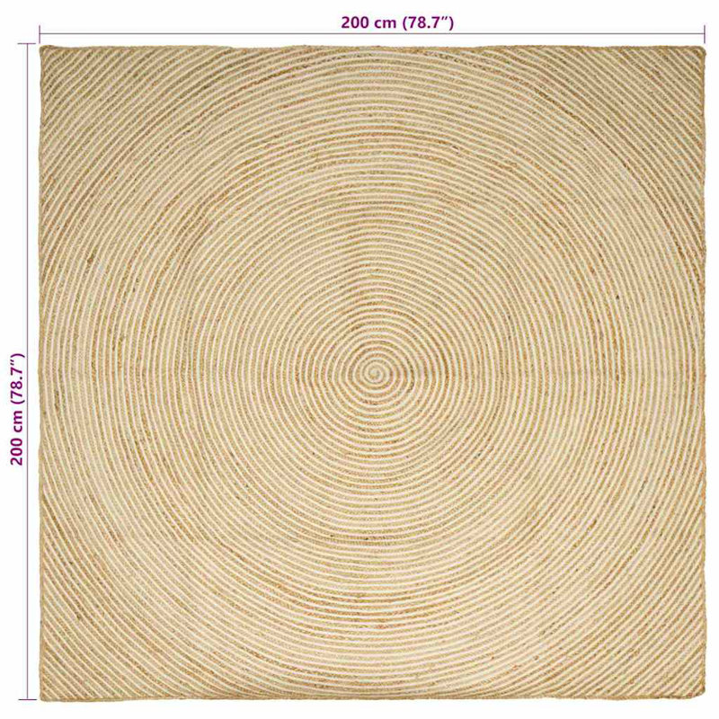 Solid Colour Standard Area Rug, Square 200cm