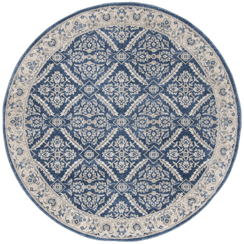 Llana Performance Geometric Rug, Round 5'
