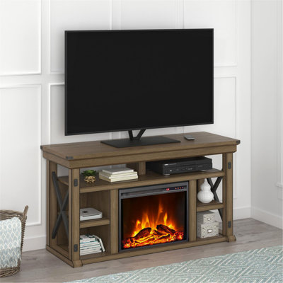 Meuble télé avec foyer pour téléviseur de 60 po ou moins