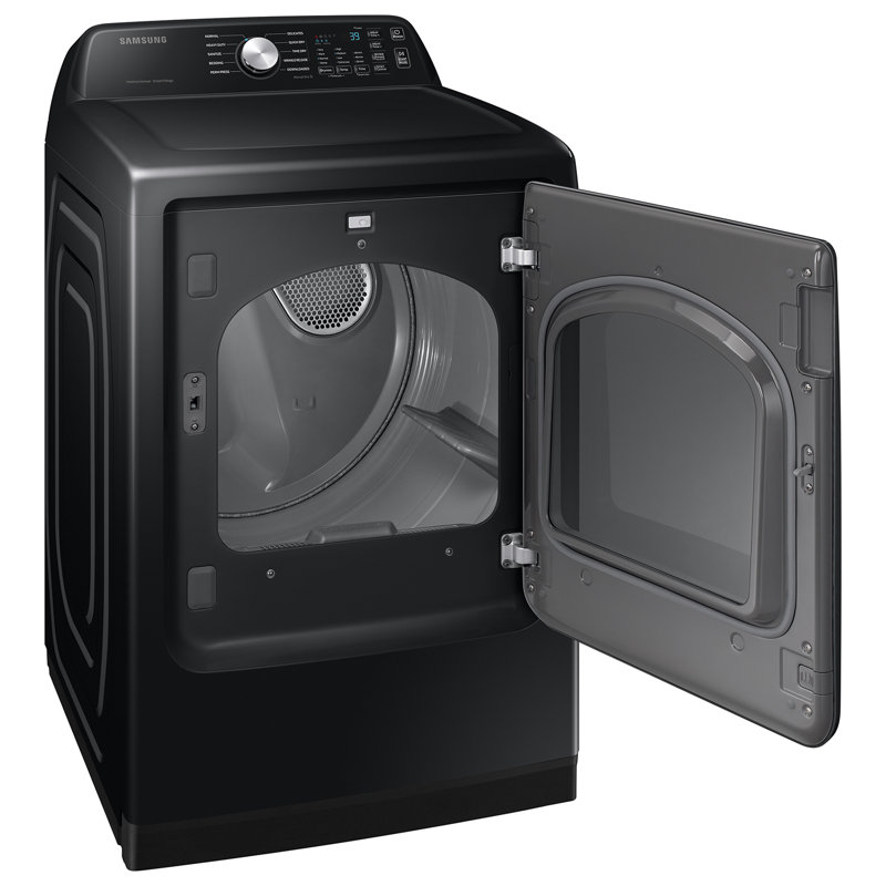 Samsung 7.4 Cubic Feet Smart Natural Gas Dryer, Brushed Black