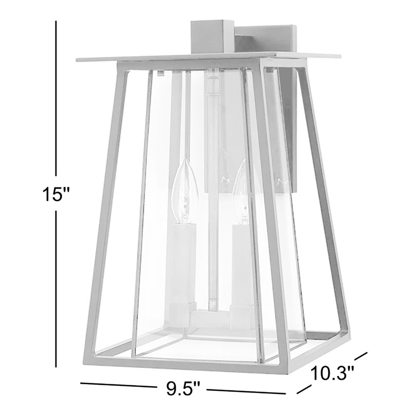 Walker 2-Light Outdoor Wall Lantern, Incandescent, Buckeye Bronze/Yellow