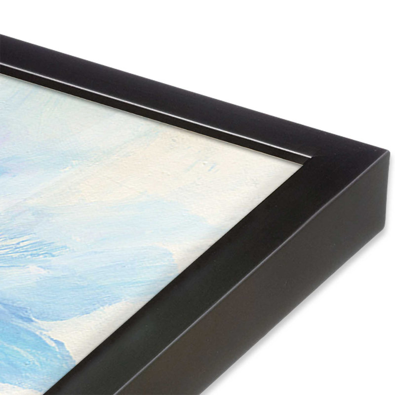 Motif de neige en fleurs, H 13,75 po x l 13,75 po, Cadre simple en zinc patiné, bois massif