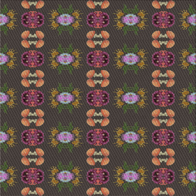 Tapis noir/violet tissé à la machine