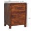 45cm W Solid Wood Bedside Table