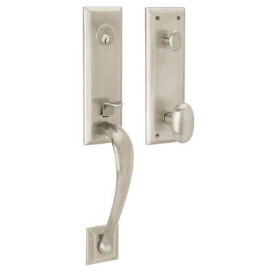 Cody Handleset with Single Cylinder Deadbolt and Door Knob and Rosette