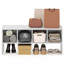 Rangement et organisation de garde-robe, tablette supérieure multifonctionnelle à 6 cubes, empilable, 11,7 x 36 x 15,4 cm, pour chambre, placard, buanderie, blanc