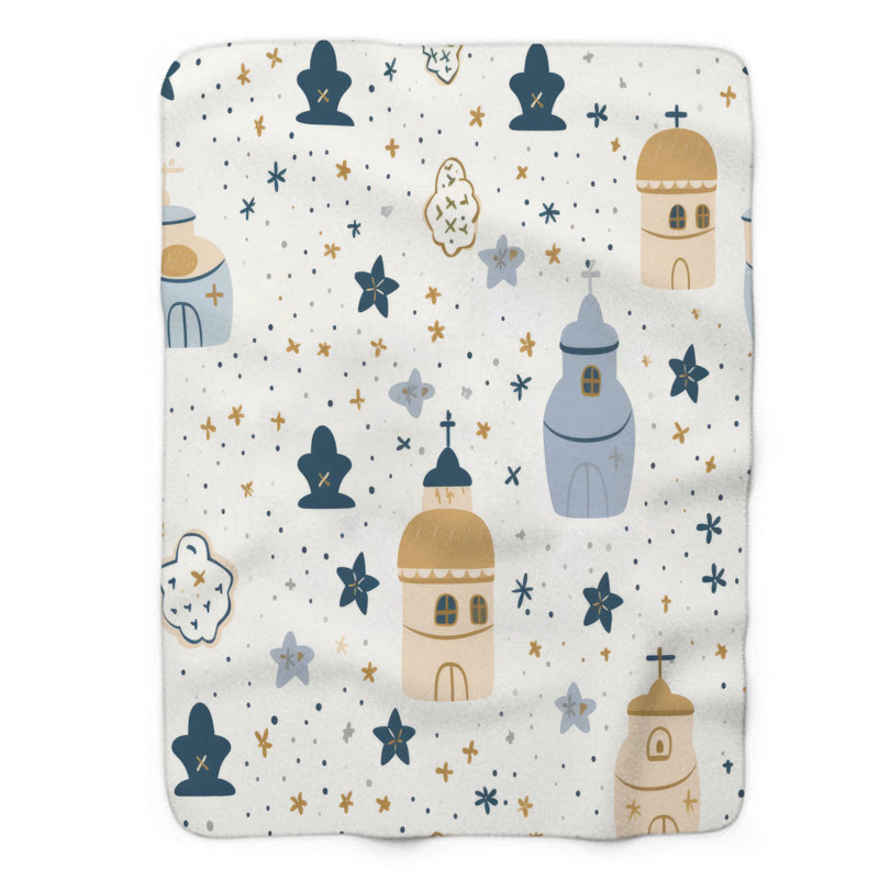Starry Boho Dreams - Couverture 1 pièce, Grand lit