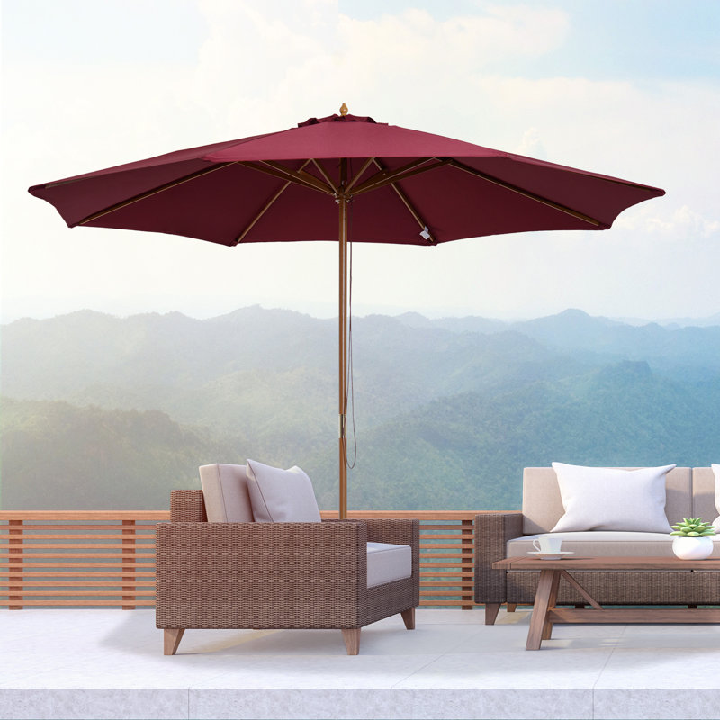 Lakewood 300cm Market Parasol, Red