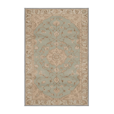 Tapis gris Tabriz lavable à la machine
