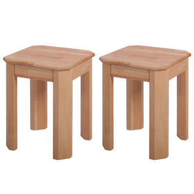 Schneck Solid Wood Accent Stool