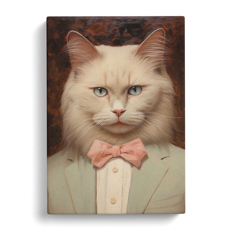 Ragdoll Cat Dadaism Art - Wrapped Canvas, 60cm H x 40cm W x 3cm D