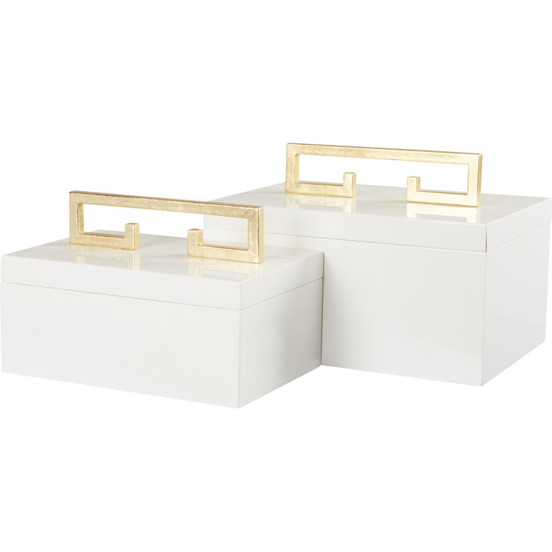 Memory Box, White/Gold